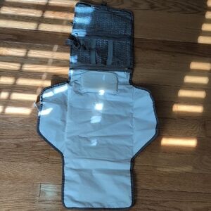 Foldable Gray and White Changing Pad